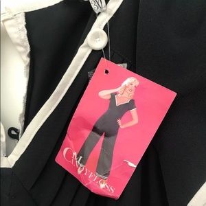 Miss Candy Floss Retro Navy Blue Sailor Jumpsuit